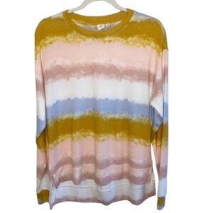 BP | Soft Stripe Sweater Rayon Blend Scoop-neck Sm